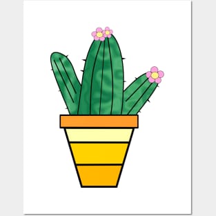 CUTE Flowering Cactus Posters and Art